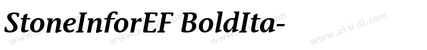 StoneInforEF BoldIta字体转换